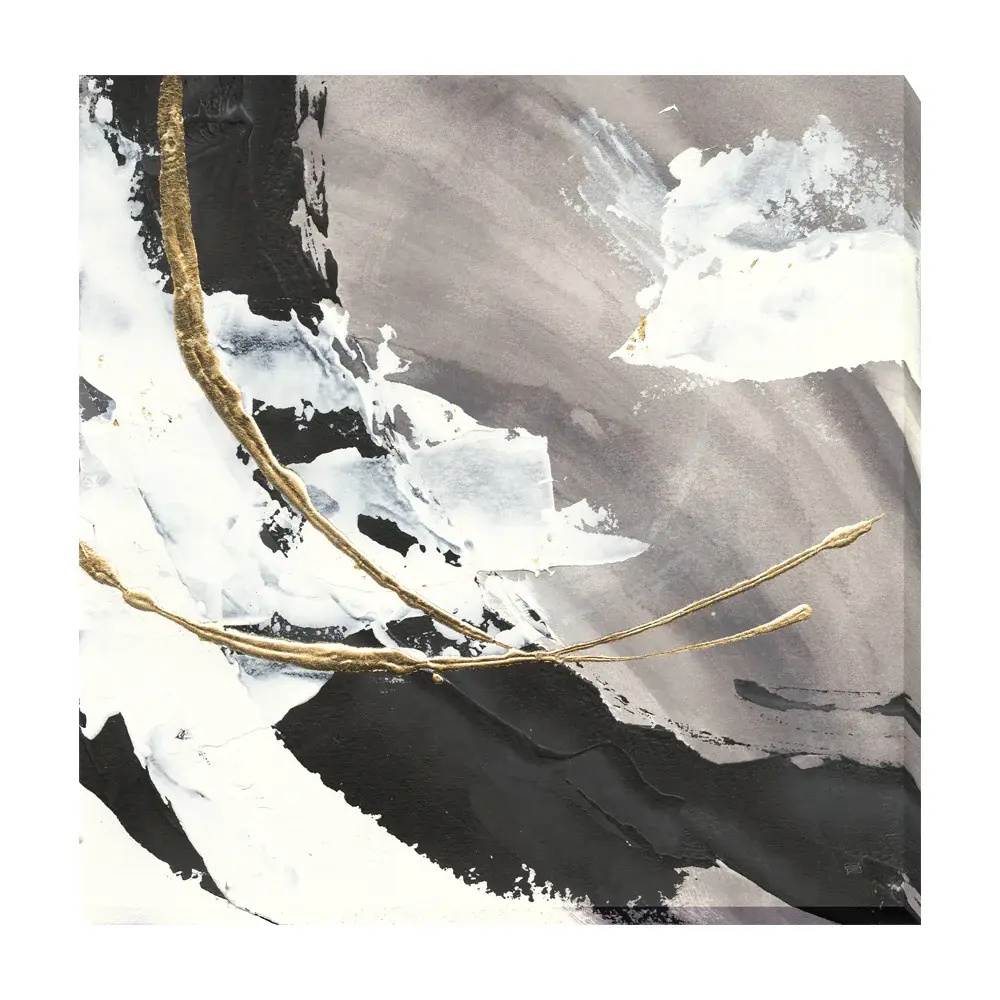 Gilded Arcs I' - Wrapped Sailcloth - 77.5x77.5cm