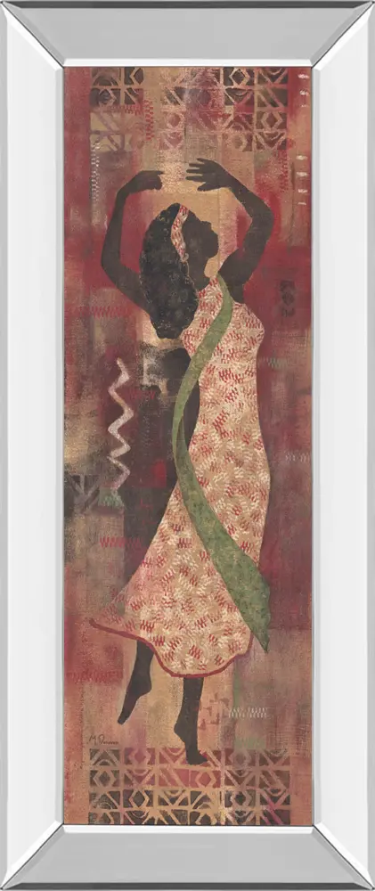 Graceful Reflection l Maria Donovan - Mirror Framed Print Wall Art - Ruby