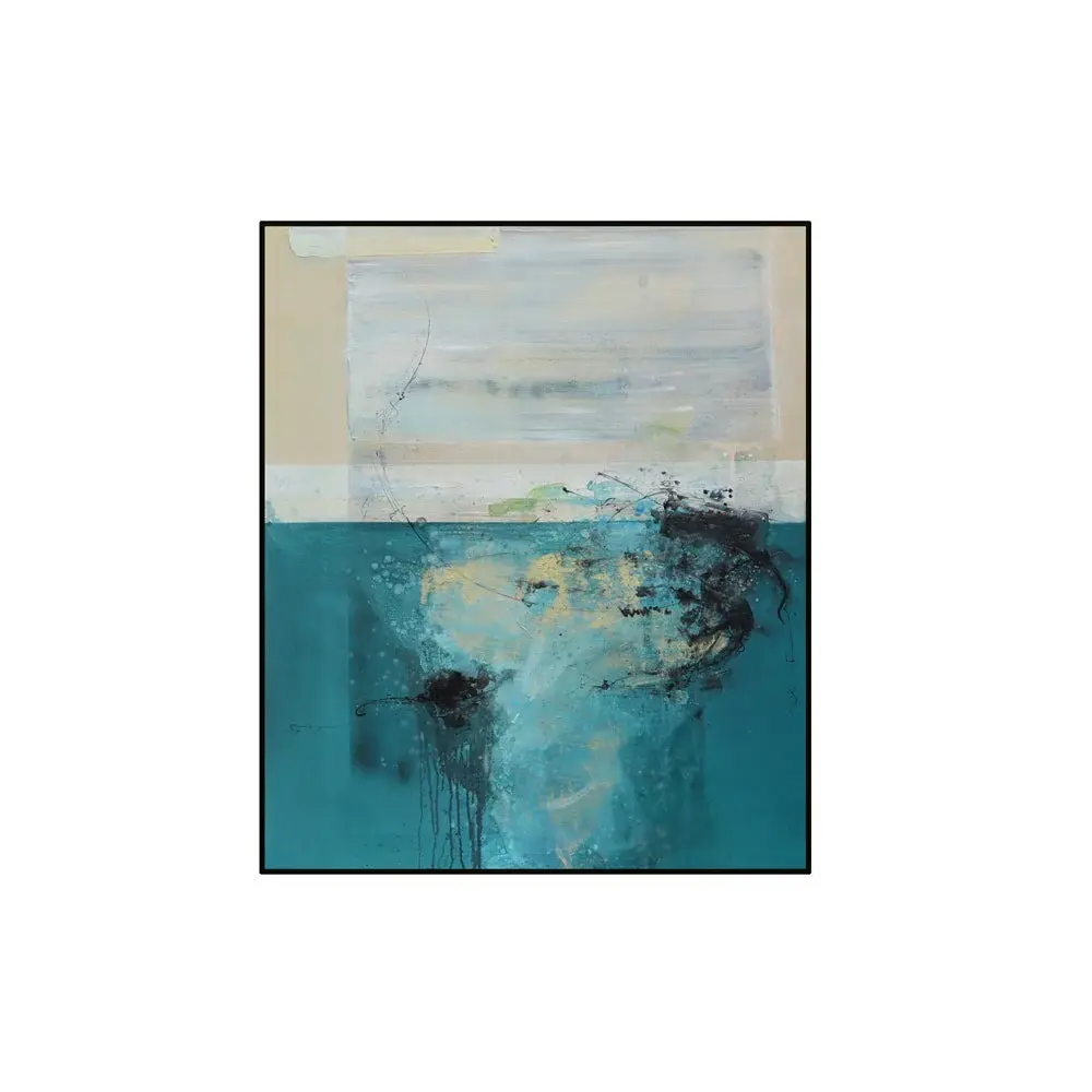Hand-Painted Allie Wall Art - Cobalt