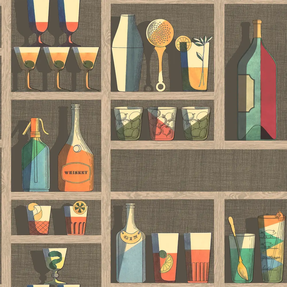 Hand-Painted Original Barkeep Wallpaper