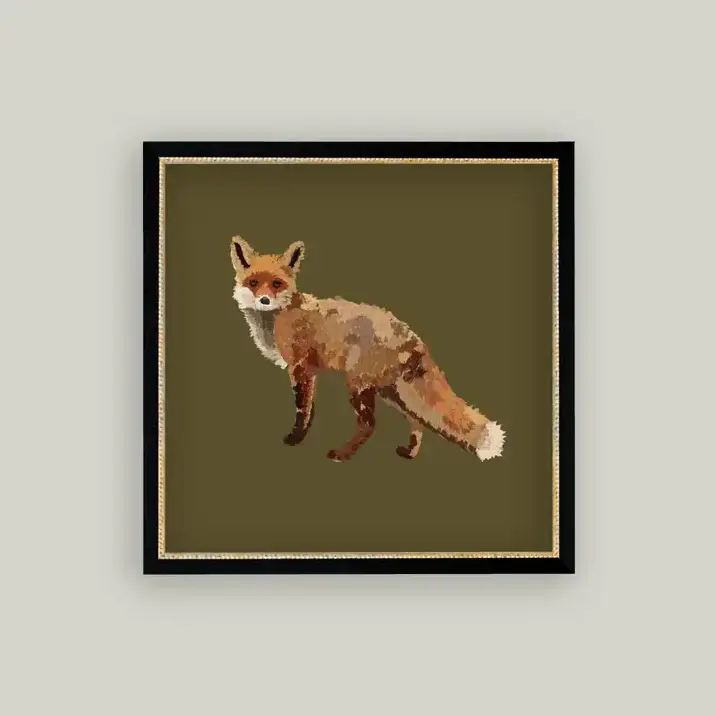 Hand-Painted Original Fox Closeup