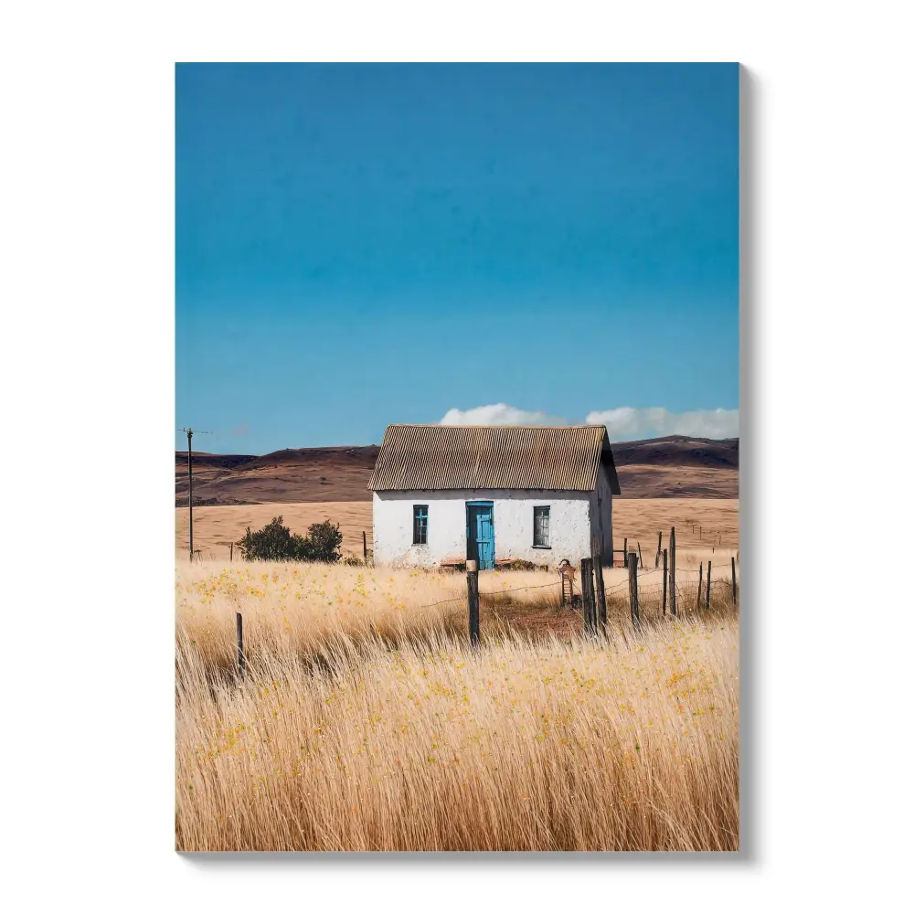 Large Format House, Barn Picture Wall Art Home Decor - Genuine / Blue