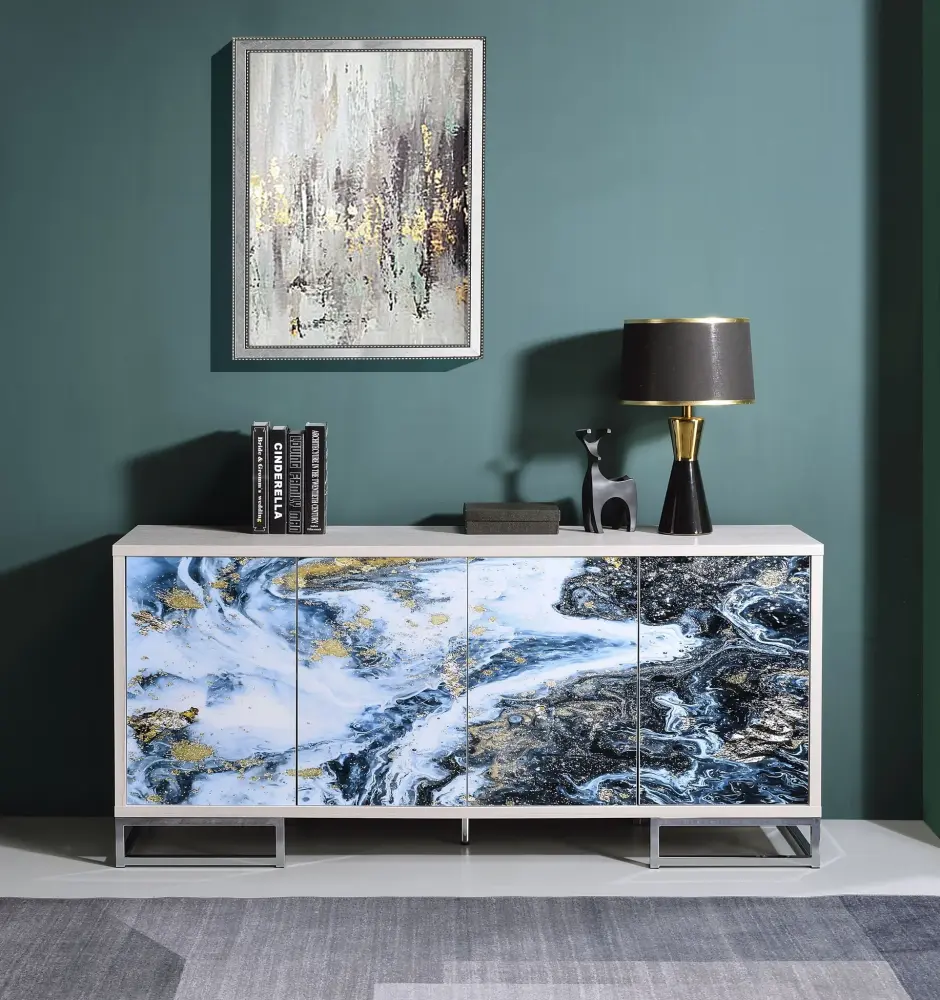 Liam - Marble Paint Console Cabinet - Various