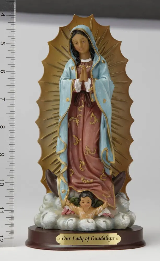 8" Our Lady Guadalupe Statue - Hand Painted