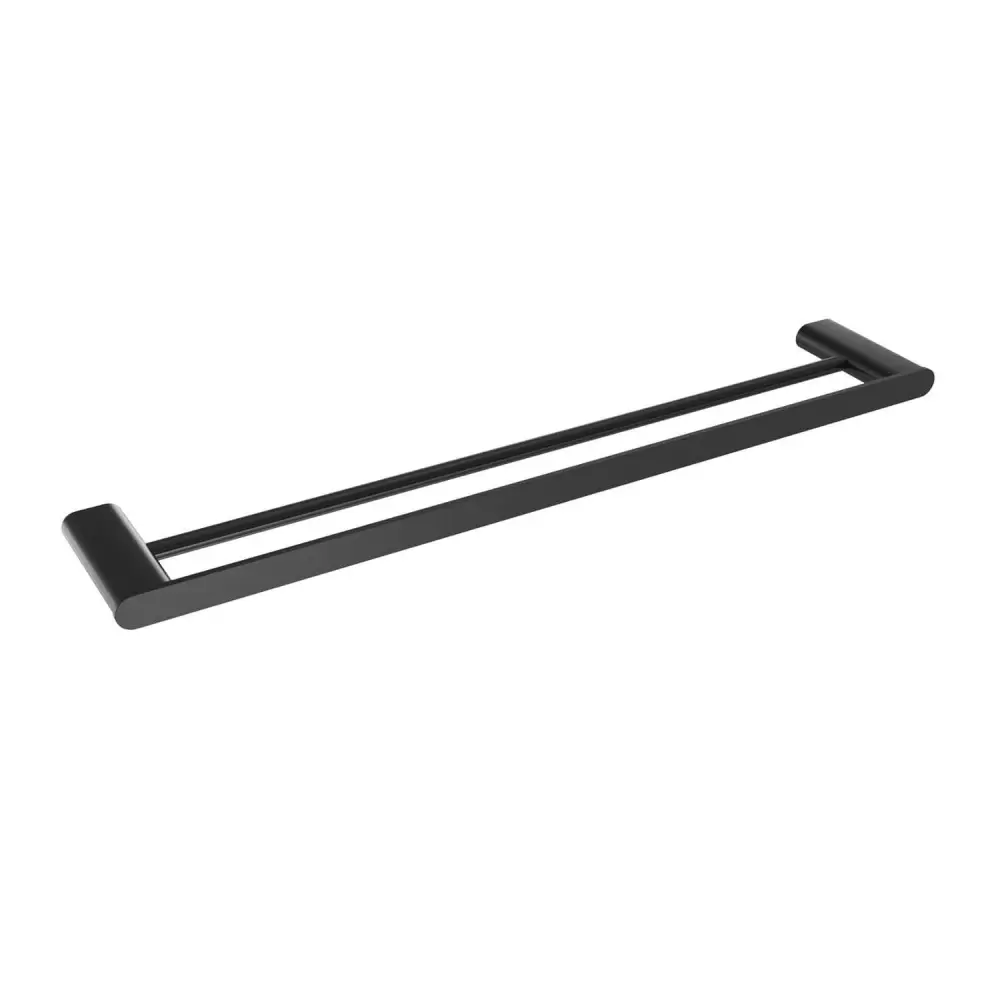 Porte-serviettes twin Flow 24 po - Noir mat