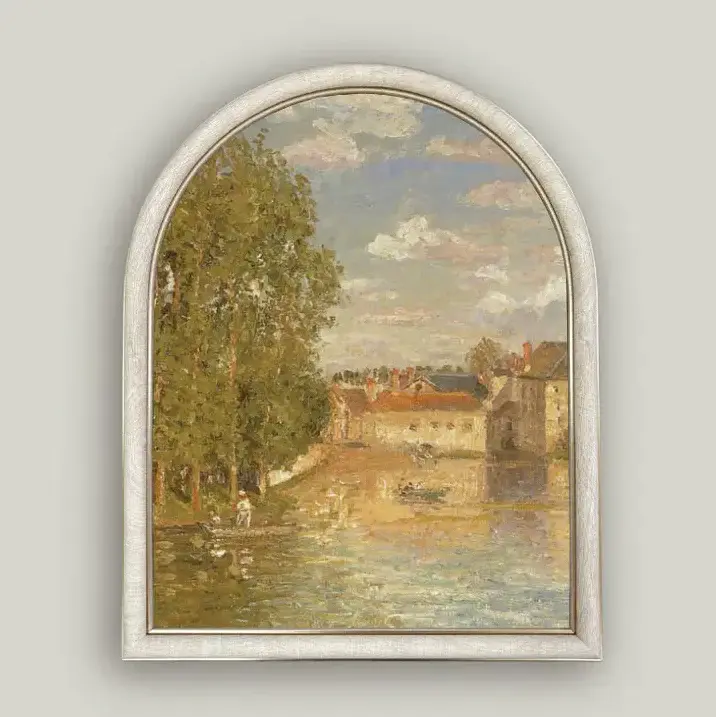 River Landscape Arch Floating Frame