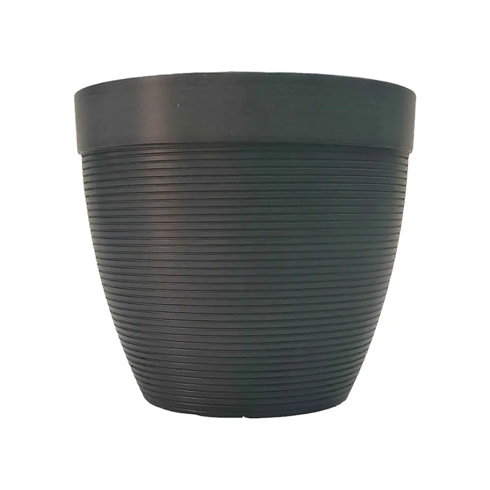 Round Pot Shadow Grey Color, 9'' x 10''