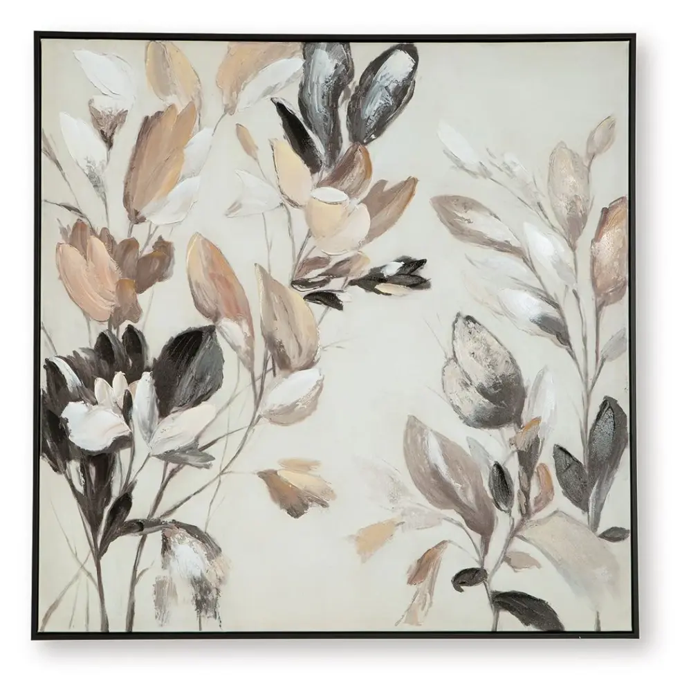 Signed Artist Trulow - Wall Art - Tan / Taupe / Black