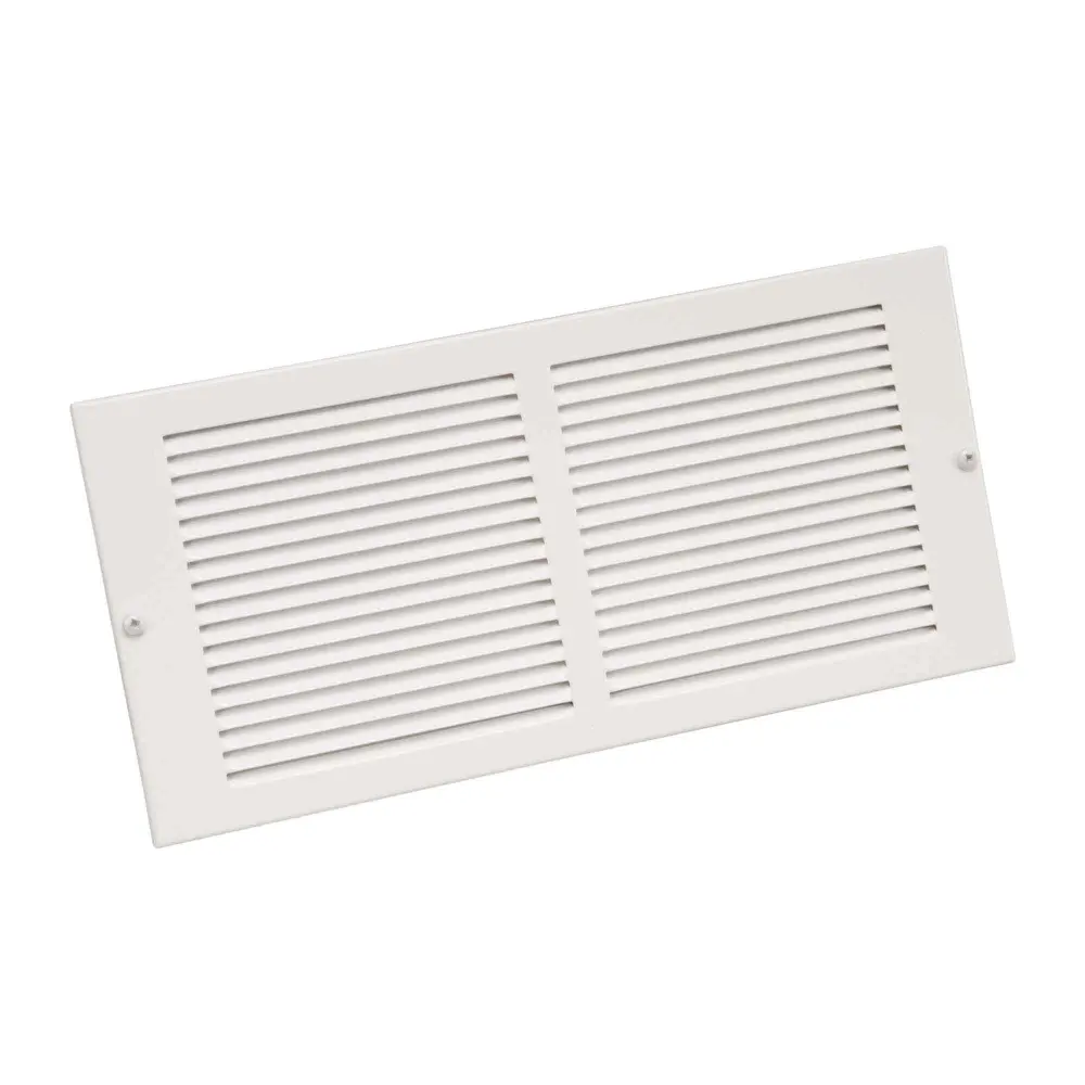 Steel Sidewall Return Air Grille Painted Snow, 10" x 4"