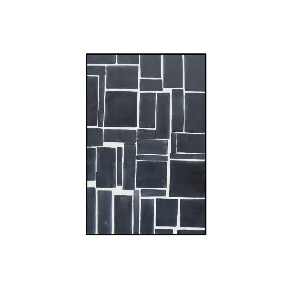 Vintage Botanical Block Wall Art - Onyx