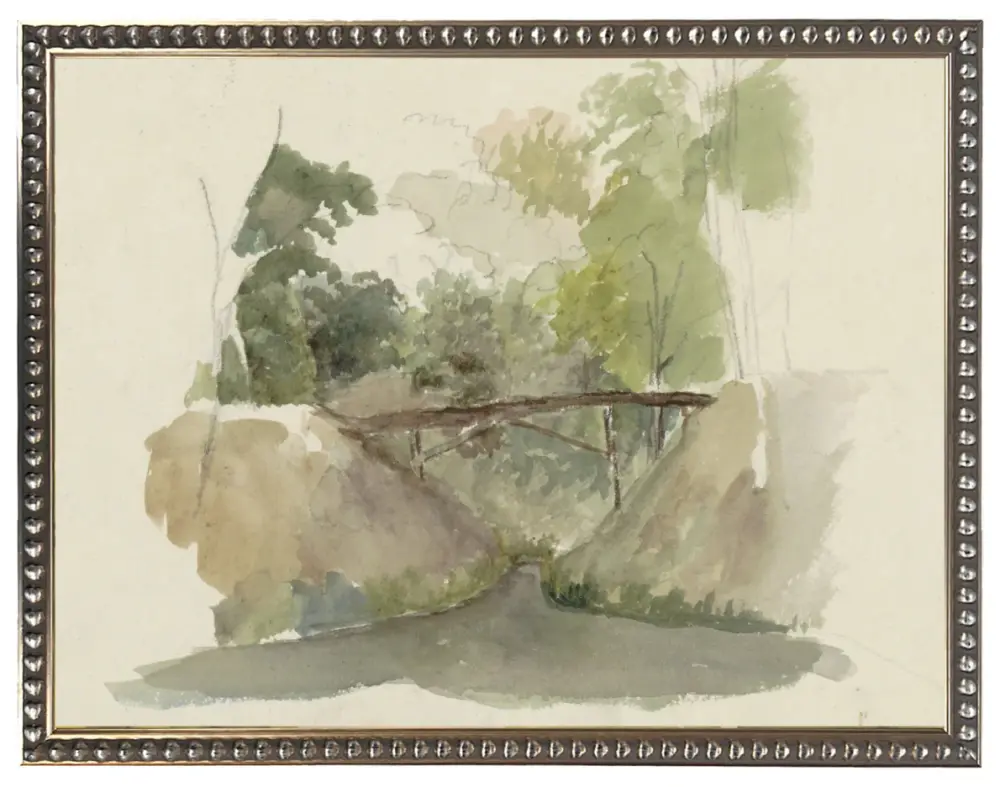 Watercolor Bridge I | Ready to Hang |