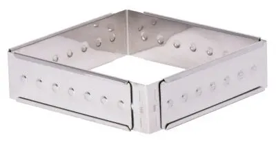 Gobel Big Stainless Steel adjustable externalendable cake frame, 280 x 160 x 45 mm, 3 Pieces, 896470