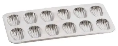 Gobel Convertible Tin plate 12 madeleines baking sheet, 395 x 200 x 17 mm, 3 Pcs, 164710