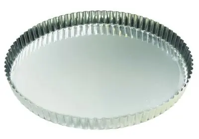 Gobel Ergonomic Tin plate round fluted tart mold, Ø320/310 mm height 26 mm, 3 Pieces, 126350