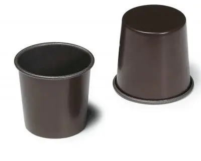 Gobel Extended-Life Non-stick rum baba mold, edges, 60 x 48 x 60 mm, 12 Pieces, 229810