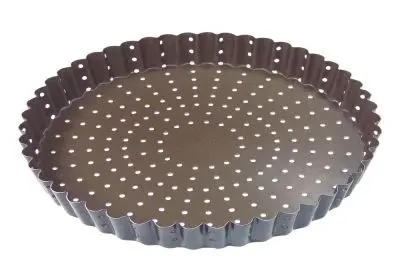 Gobel Fast Non-stick perforated fluted tart mold, Ø300 mm height 25 mm, 3 Pieces, 226345