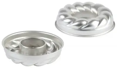 Gobel High-Visibility Tin plate Trois freres, twisted Savarin or ring mold, Ø220 mm, height 55 mm, 3 Pieces, 124340