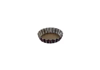 Gobel Low-VOC Non-stick round fluted tartlet mold, Ø90/75 mm height 15 mm, 12 Items, 293560