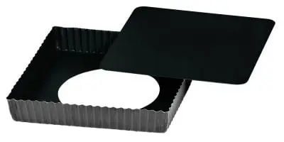 Gobel Non-sick obsidian square tart mold, loose removable bottom, 230 x 230 mm external, 220 x 220 mm 230 internal, height...