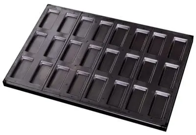 Gobel Non-stick coating steel financier mold, 600 x 400 mm, 24 financiers, 3 Individual, 299110