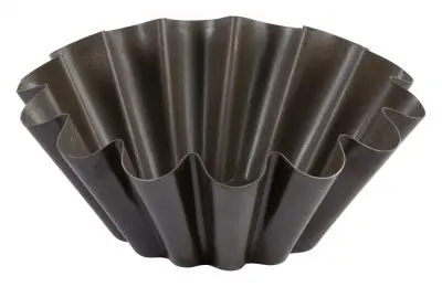 Gobel Non-stick continental style brioche mold, Wide ribs, flat bottom, Ø200/97 mm, height 72 mm, 3 Pcs, 223040