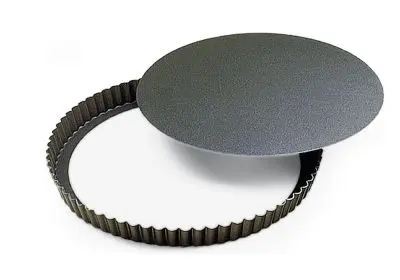 Gobel Non-stick medium deep round fluted tart mold, Removable bottom, Ø280/265 mm height 35 mm, 3 Individual, 226640