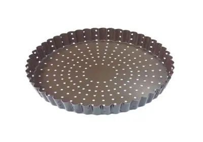 Gobel Non-stick perforated fluted tart mold, Ø240 mm height 25 mm, 3 Quantity, 226331