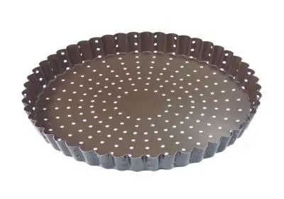 Gobel Non-stick perforated fluted tart mold, Ø280 mm height 25 mm, 3 Quantity, 226341