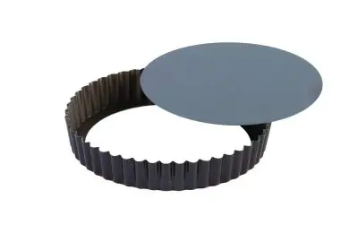 Gobel Non-stick round fluted tart mold, Removable bottom, Ø200/185 mm height 25 mm, 3 Pcs, 226420