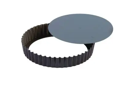 Gobel Non-stick round fluted tart mold, Removable bottom, Ø220/200 mm height 25 mm, 3 Pieces, 226422