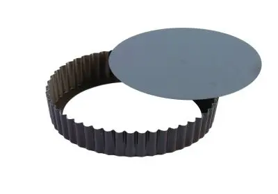Gobel Non-stick round fluted tart mold, Removable bottom, Ø240/230 mm height 25 mm, 3 Each, 226430