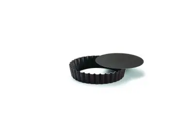 Gobel Non-stick round fluted tartlet mold, Removable bottom, Ø110/90 mm height 20 mm, 12 Pieces, 293472