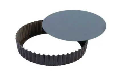 Gobel Powerful Non-stick round fluted tart mold, Removable bottom, Ø260/240 mm height 25 mm, 3 Pieces, 226432
