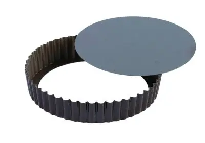 Gobel Powerful Non-stick round fluted tart mold, Removable bottom, Ø280/270 mm height 25 mm, 3 Count, 226440