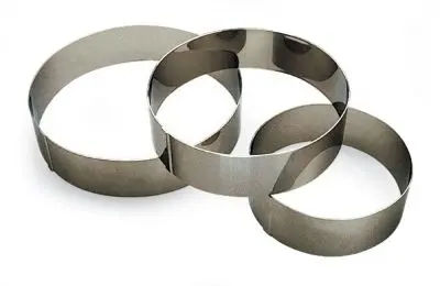 Gobel Powerful Stainless Steel pastry ring, Thickness 6/10th, Ø70 mm height 50 mm, 6 Pieces, 866460