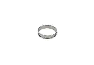 Gobel Specialty Stainless High-Carbon Steel tart ring, Rolled edges, 4/10 thickness, Ø80 mm / height 20 mm, 6 Pieces, 824920