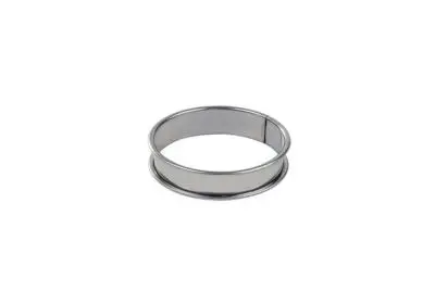 Gobel Stainless Mild Steel deep tart ring, Rolled edges, 4/10 thickness, Ø120 mm height 27 mm, 6 Count, 834941