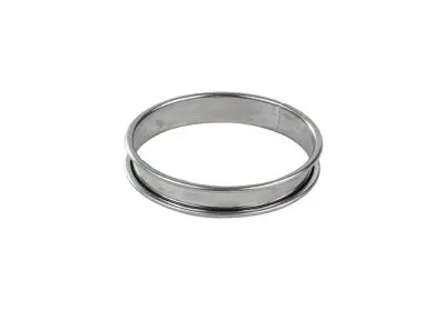 Gobel Stainless Mild Steel deep tart ring, Rolled edges, 4/10 thickness, Ø160 mm height 27 mm, 834943