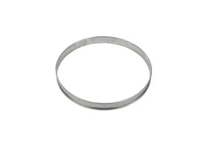 Gobel Stainless Mild Steel tart ring, Rolled edges, 4/10 thickness, Ø200 mm / height 20 mm, 824950