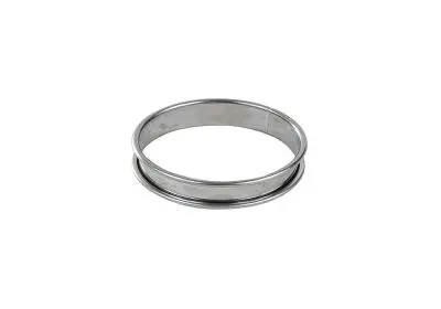 Gobel Stainless Steel deep tart ring, Rolled edges, 4/10 thickness, Ø140 mm height 27 mm, 834942