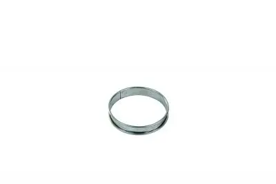 Gobel Stainless Steel tart ring, Rolled edges, 4/10 thickness, Ø100 mm / height 20 mm, 6 Pieces, 824940
