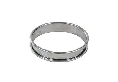 Gobel Stainless Steel tart ring, Rolled edges, 4/10 thickness, Ø180 mm / height 20 mm, 824944