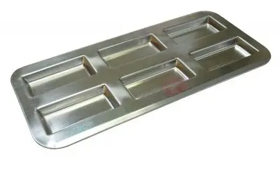 Gobel Tin plate 6 financiers baking sheet, 380 x 180 mm, 3 Pieces, 120710
