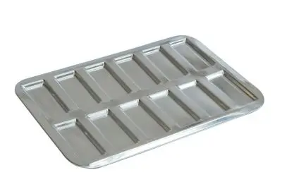 Gobel Tin plate mini-financiers or biscuits rose de Reims baking sheet, 290 x 198 mm, 3 Items, 167030