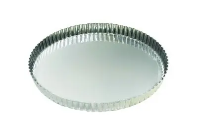 Gobel Tin plate round fluted tart mold, Ø240/230 mm height 25 mm, 3 Each, 126330