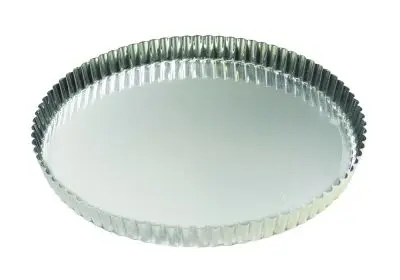 Gobel Tin plate round fluted tart mold, Ø280/270 mm height 25 mm, 3 Quantity, 126340