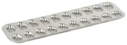 Gobel Tin plate 20 small madeleines baking sheet, 395 x 125 x 13 mm, 3 Pieces, 164510