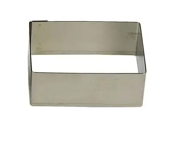 Gobel Wood Stainless Carbon Steel cake frame, rectangle, 120 x 60 x 45 mm, 864330