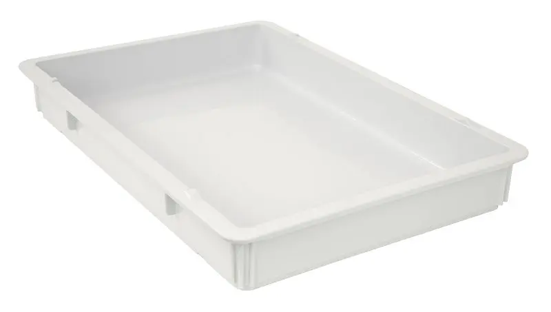 Quantum Environmentally-Safe Storage Systems Pizza Dough Box, 26x18x3", stackable, dishwasher safe, PP, white, Quanti...