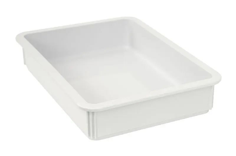Quantum Recyclable Storage Systems Pizza Dough Box, 18x13x3", stackable, dishwasher safe, PP, white, Quantity: 6 piec...